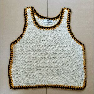 MANGO Bali 100% cotton crochet tank top, Size XS USA, EUC